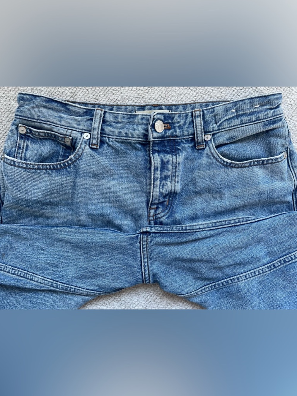Madewell The Petite Darted Barrel-Leg Jeans, Dobbins Wash, Size 26P - Picture 12 of 12